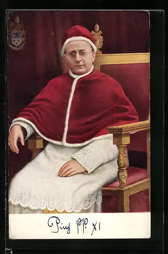 AK Papst Pius XI. in Robe