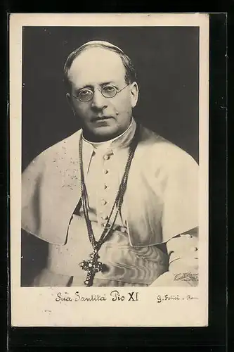 AK Papst Pius XI., Portrait in Soutane