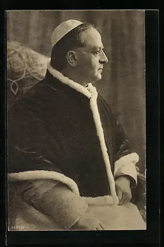 AK Portrait von Papst Pius XI. im Profil