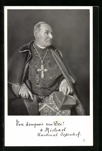 AK Kardinal Dr. Michael von Faulhaber, Erzbischof von München-Freising mit grosser Kreuzkette