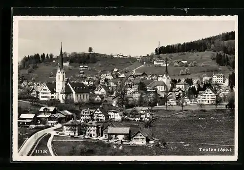 AK Teufen, Hauptstrasse und Kirche