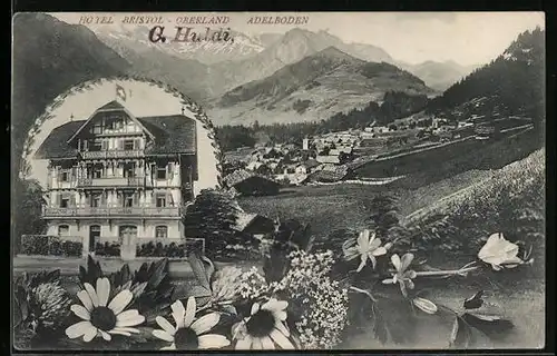 AK Adelboden, Hotel Bristol-Oberland, Gesamtansicht