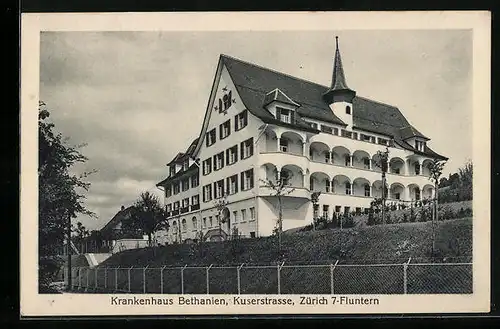 AK Zürich-Fluntern, Krankenhaus Bethanien, Kuserstrasse