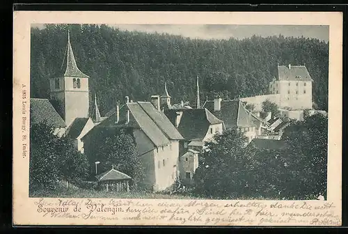 AK Valangin, Ortspartie mit Kirche