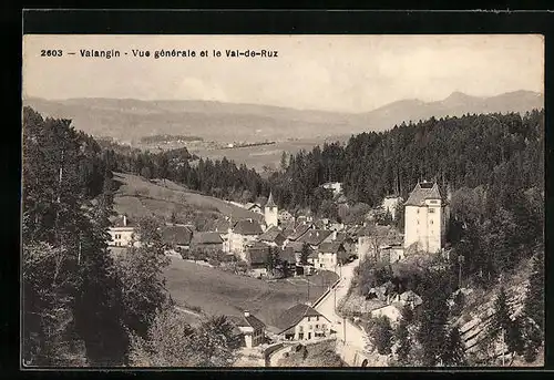 AK Valangin, Vue générale et le Val-de-Ruz