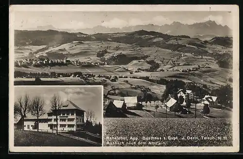 AK Rehetobel, Gasthaus zum Gupf mit Ausblick nach dem Alpstein