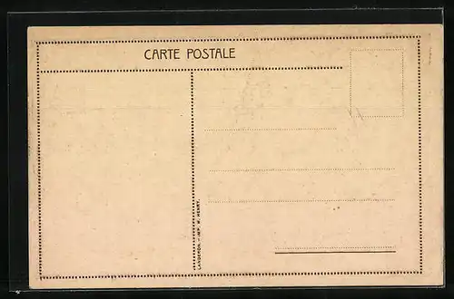 Künstler-AK Colombier, Lien National 1920, Ortspartie mit Kirche, Wappen