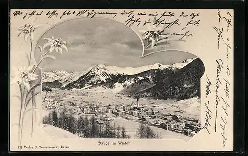 AK Davos, Totalansicht im Winter