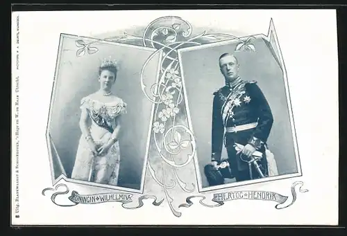 AK Koningin Wilhelmina & Hertog Hendrik von den Niederlanden