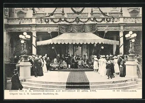 AK Rotterdam, Bezoek van H. M. Koningin-Moeden von den Niederlanden 1904