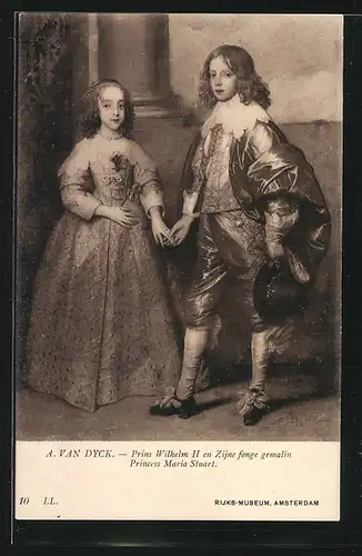 AK Prinz Wilhelm II. und Prinzessin Marie Stuart von den Niederlanden