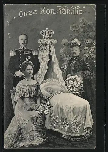 AK Portret Onze Kon. Familie