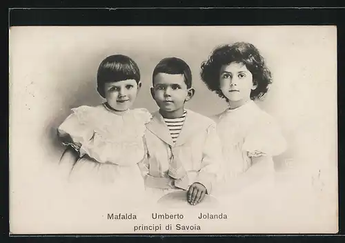 AK Mafalda, Umberto, Jolanda, principi di Savoia