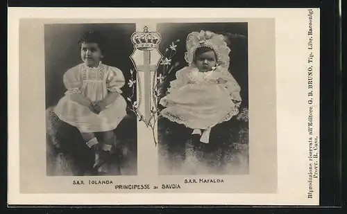 AK S. A. R. Iolanda & S. A. R. Mafalda, Principesse di Savoia
