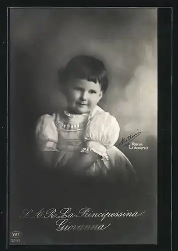 AK Portrait Prinzessin Giovanna von Italien