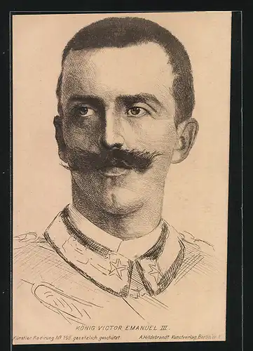 AK König Victor Emanuel III. von Italien