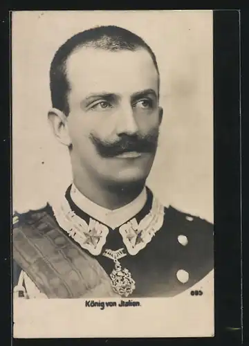 AK König Vittorio Emanuele III. von Italien