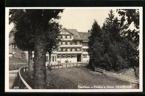 AK Schwellbrunn, Gasthaus und Pension zum Kreuz