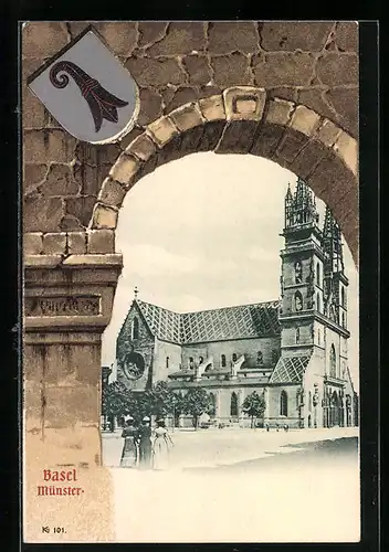 AK Basel, Münster im Sonnenschein