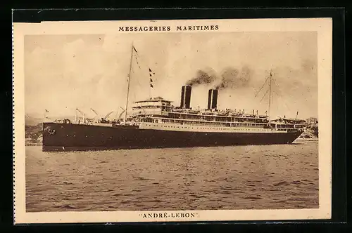 AK Passagierschiff André-Lebon, Messageries Maritimes