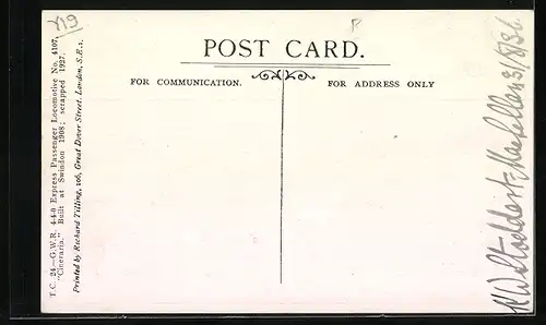 AK Express Engine Cineraria, Great Western Railway