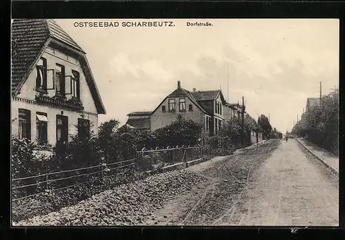 AK Scharbeutz, Dorfstrasse aus dem Ostseebad