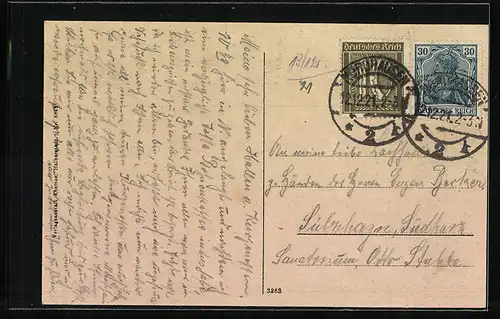 AK Nordhausen, Strassenpartie am Rathaus