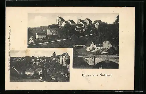 AK Vellberg, verschiedene Ortsansichten
