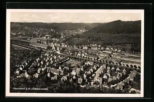 AK Oberndorf a. N. /Schwarzw., Ortsansicht aus der Vogelschau