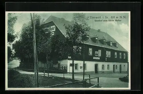 AK Zinnwald i. Sa., Gasthof zum Sächsischen Reiter