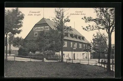 AK Zinnwald / Erzgeb., Gasthof Sächsischer Reiter