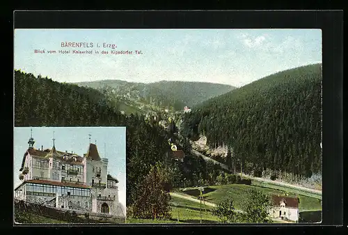 AK Bärenfels /Erzgeb., Hotel Kaiserhof, Kipsdorfer Tal
