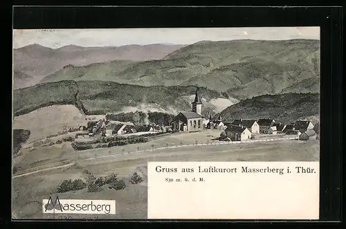 AK Masserberg i. Thür., Blick auf die Kirche