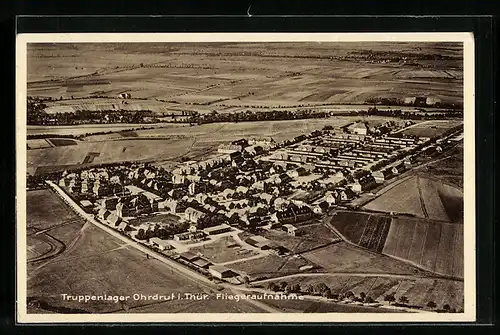 AK Ohrdruf i. Thür., Truppenlager, Fliegeraufnahme