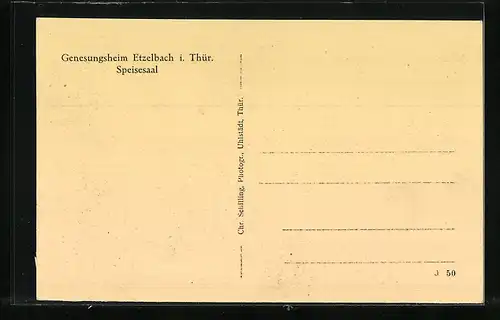 AK Etzelbach i. Thür., Genesungsheim, Speisesaal