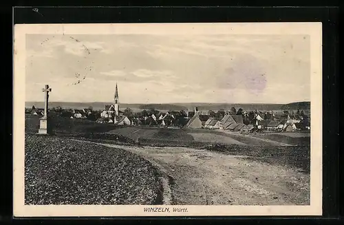 AK Winzeln / Württ., Blick zum Ort