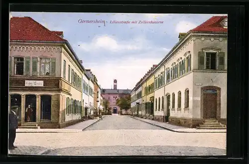 AK Germersheim, Rue des lys et caserne Zollern