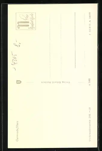 AK Gernrode, Strassenpartie mit Passanten