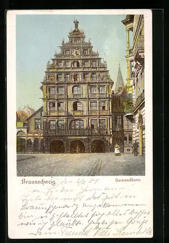 AK Braunschweig, Ansicht vom Gewandhaus