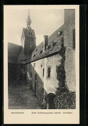 AK Rochsburg, Gräfl. Schönburg`sches Schloss, Schlosshof