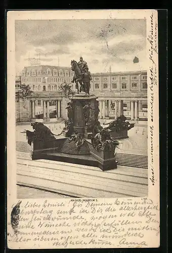 AK Berlin, Denkmal Kaiser Wilhelm I