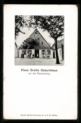 AK Heide, Klaus Groths Geburtshaus vor der Renovierung