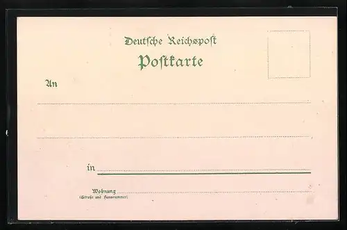 Lithographie Rixdorf, Rathaus, Katholische Kirche, Schule