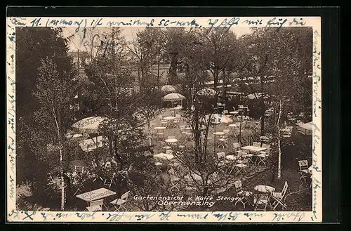 AK München-Obermenzing, Cafe Stenger, Gartenansicht