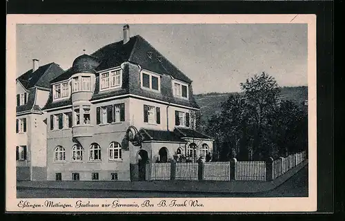 AK Esslingen-Mettingen, Gasthaus zur Germania