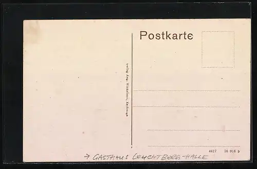 AK Eschwege, Gasthaus Leuchtberg-Halle
