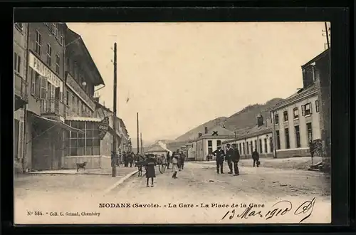 AK Modane, la Gare, la Place de la Gare