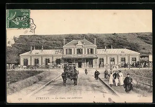 AK Etretat, La Gare, vue exterieure