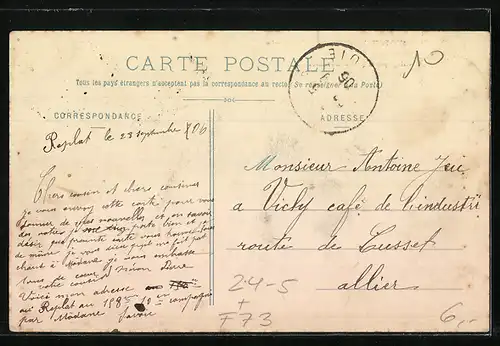 AK Modane-Fourneaux, aprés la Catastrophe du 23 Juillet 1906, Rochers entrainés dans le village ...