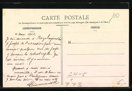 AK Bozel, Catastrophe 16 Juillet 1904, vue d`ensemble